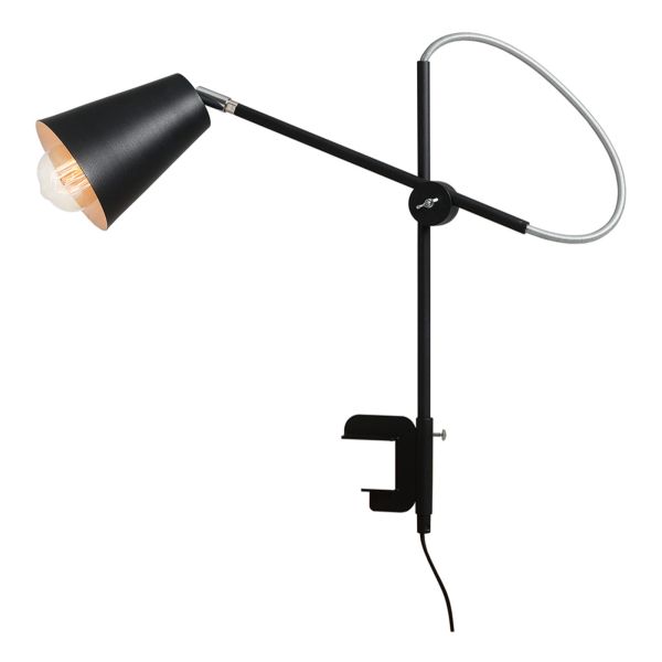 Lampa stołowa Aldex 1008B1_U Arte Black Z Uchwytem