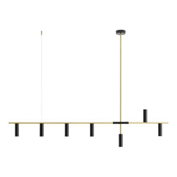 Lampa wisząca Aldex 1083T40 Trevo 7 Black Brass