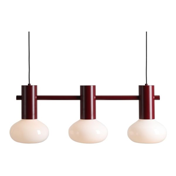 Підвісний світильник Aldex 7000E27_S Flo 3 Ruby S Opal Glass