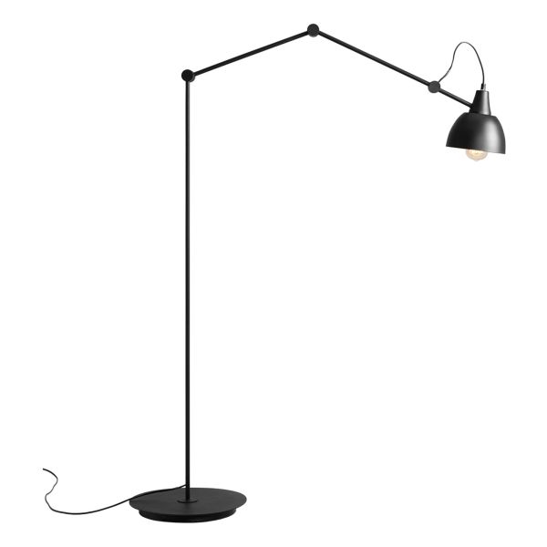 Lampa podłogowa Aldex 843A Aida Black (Złoty Środek Klosza)