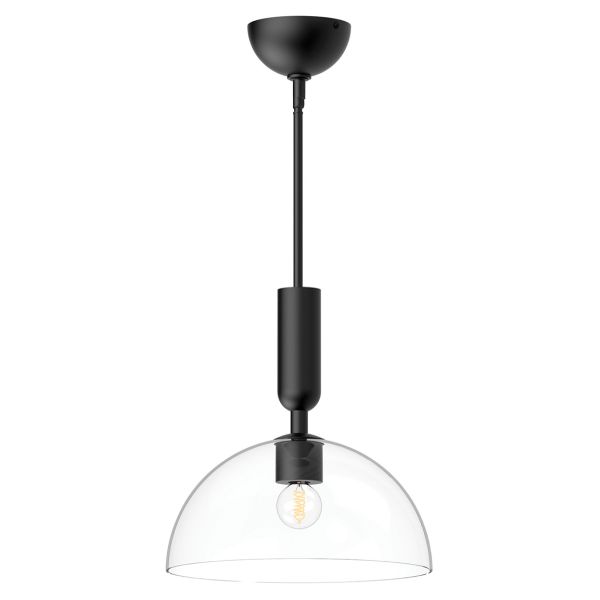 Lampa wisząca Alora Mood ALM-JUDE-P-MB-CL Jude 1 lt Semi Flush Matte Black