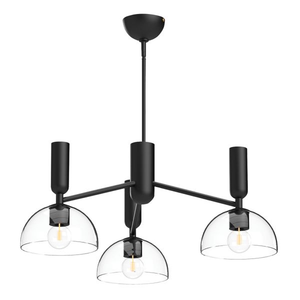 Żyrandol Alora Mood ALM-JUDE3-MB-CL Jude 1 lt Matte Black