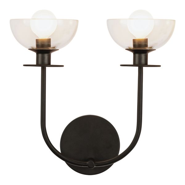 Kinkiet Alora Mood ALM-SYLVIA-2WB-BK-CL Sylvia 2 lt Matte Black