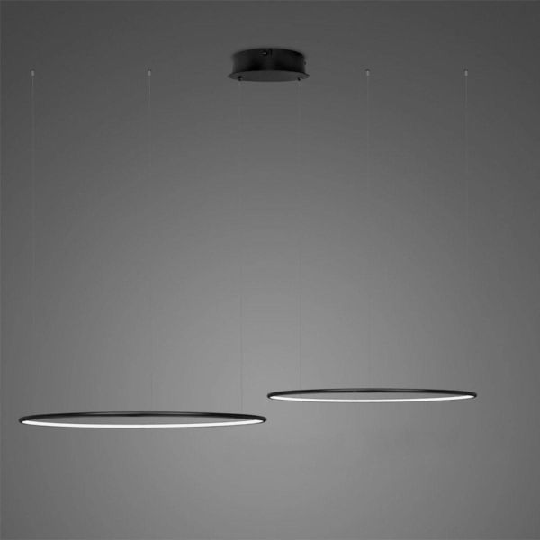 Żyrandol Altavola Design LA074/CO2_60_in_3k_black_dimm LED Circles No.2 CO2 Black