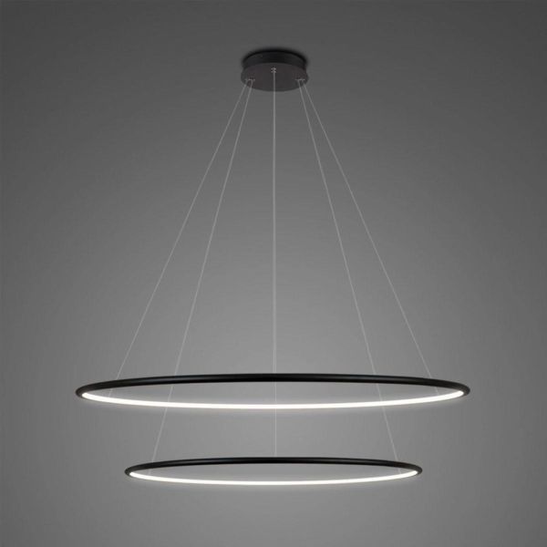 Żyrandol Altavola Design LA074/P_80_in_3k_black LED Circles No.2 Black