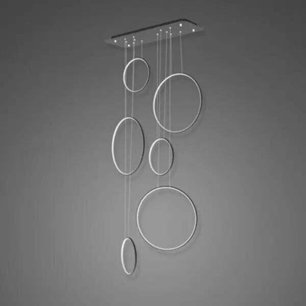 Lampa wisząca Altavola Design LA076/P_90_in_3k_black LED Circles 90 In 3K Black