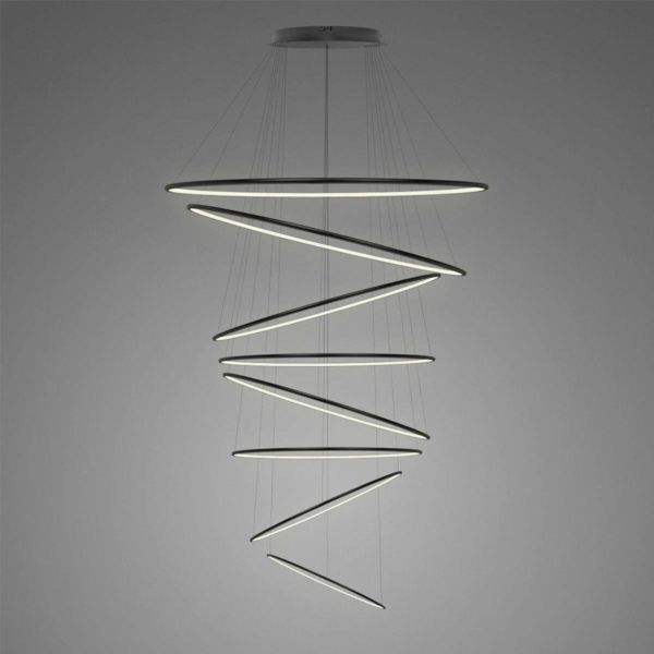 Люстра Altavola Design LA088/P_230_in_4k_black LED Circles No.8 Black 4K