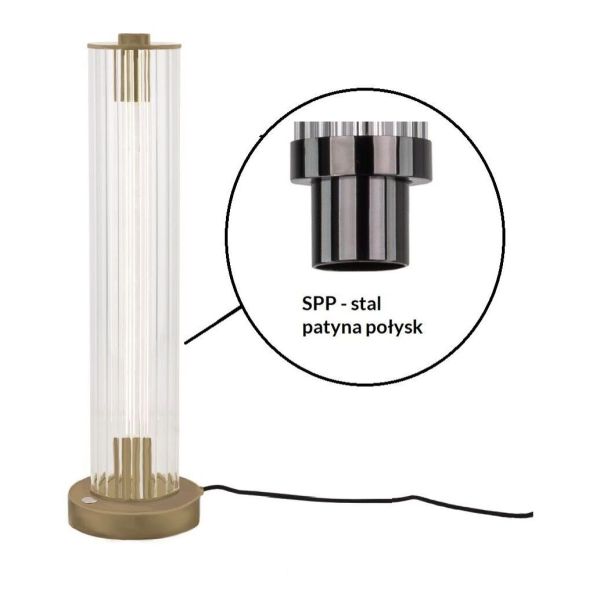 Lampa stołowa Antigo 2006- SPP Merezi G - stal patyna połysk - 3K