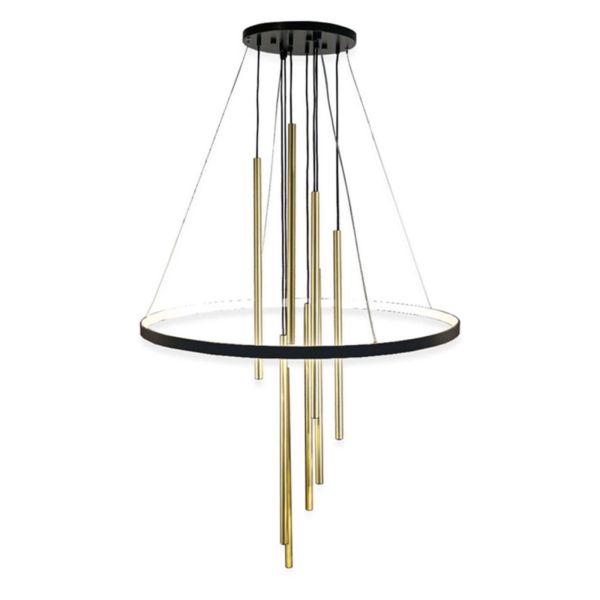 Żyrandol Antigo 5215 Luna Czarny Mosiądz Mat 3k