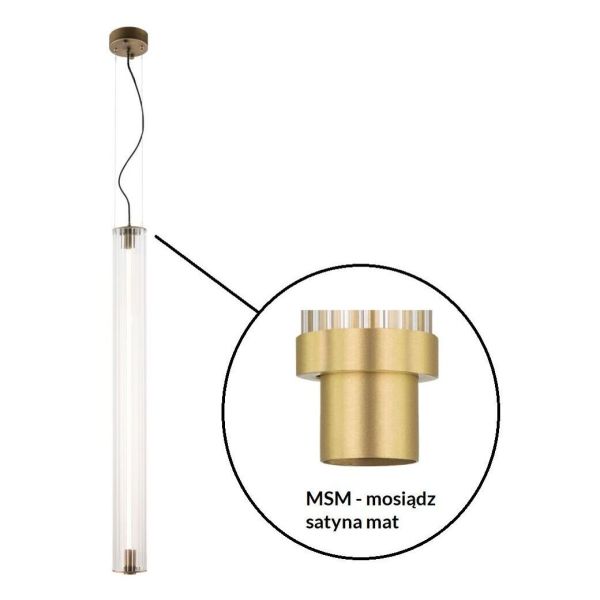 Lampa wisząca Antigo 5216- MSM Merezi 1 - mosiądz satyna mat- 3K
