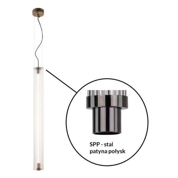 Lampa wisząca Antigo 5216- SPP Merezi 1 - stal patyna połysk - 3K