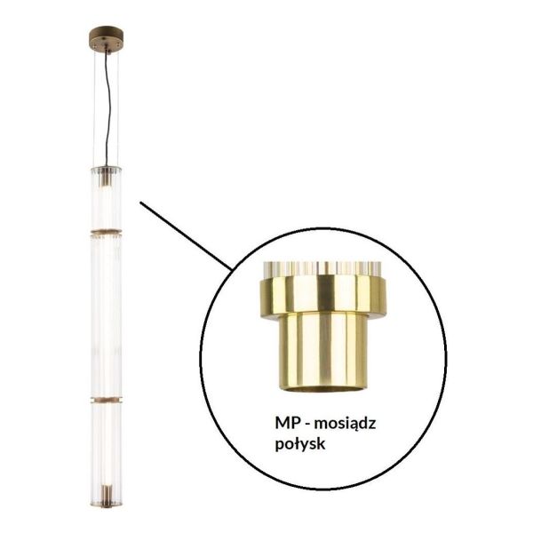Lampa wisząca Antigo 5217- MP Merezi 2 - mosiądz połysk - 3K
