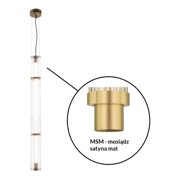 Lampa wisząca Antigo 5217- MSM Merezi 2 - mosiądz satyna mat- 3K