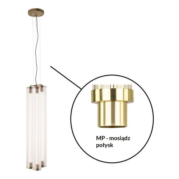Lampa wisząca Antigo 5218- MP Merezi 3 - mosiądz połysk- 3K