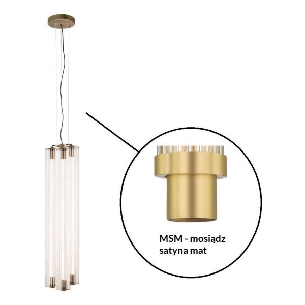 Lampa wisząca Antigo 5218- MSM Merezi 3 - mosiądz satyna mat- 3K