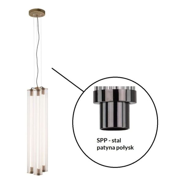 Lampa wisząca Antigo 5218- SPP Merezi 3 - stal patyna połysk - 3K