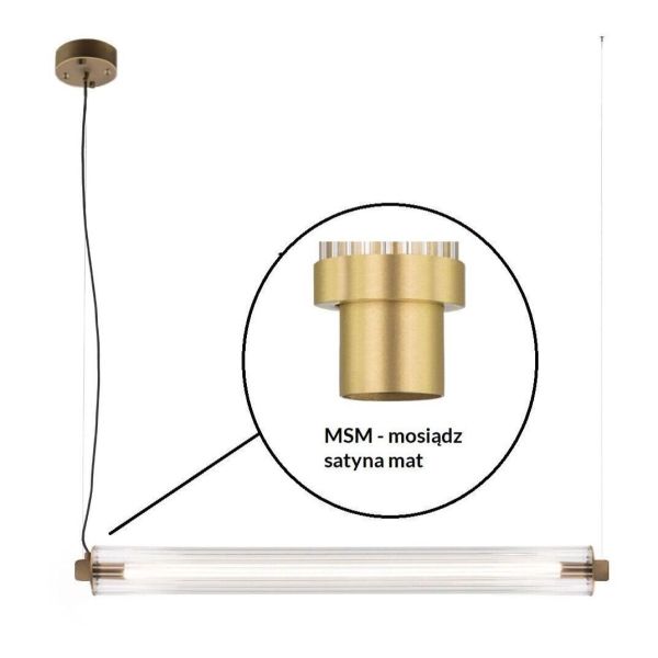 Lampa wisząca Antigo 5219- MSM Merezi 4 - mosiądz satyna mat- 3K