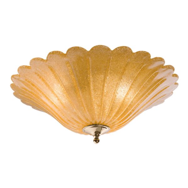 Żyrandol Antigo 8158 Bacelo 45 Cm Złoty Klosz Mosiądz Polerowany