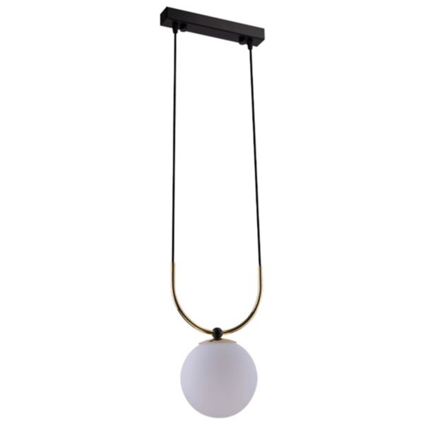Lampa wisząca Antigo 8162 Balos Czarny Mosiądz Polerowany