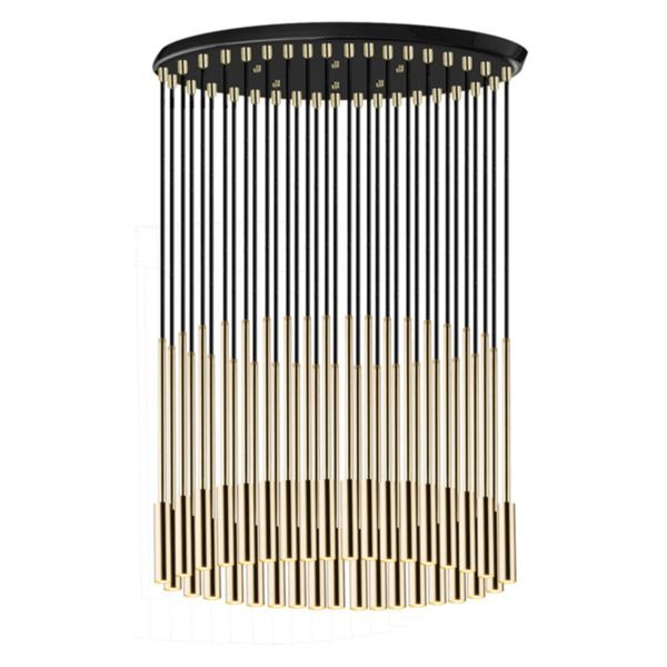 Żyrandol Antigo 8348 Lara 35 Czarny Mosiądz Polerowany