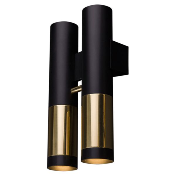 Lampa ścienna Antigo 8360 Kavos K 2 Czarny Mosiądz Polerowany