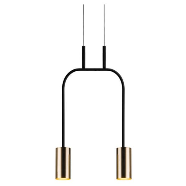 Підвісний світильник Antigo 8841 Vai 2 Czarny Mosiądz Polerowany