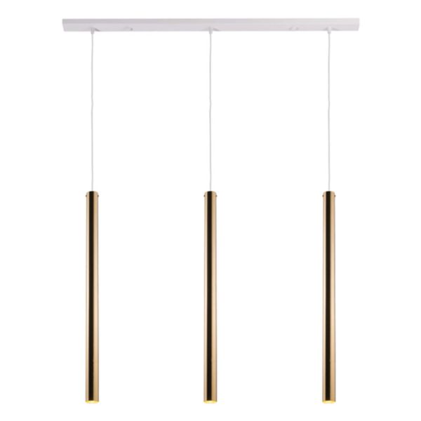 Lampa wisząca Antigo 8886 Akadi 3 Biały Mosiądz Polerowany