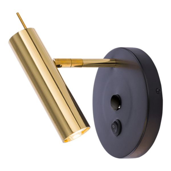 Бра Antigo 8905 Amos K Czarny Mosiądz Polerowany