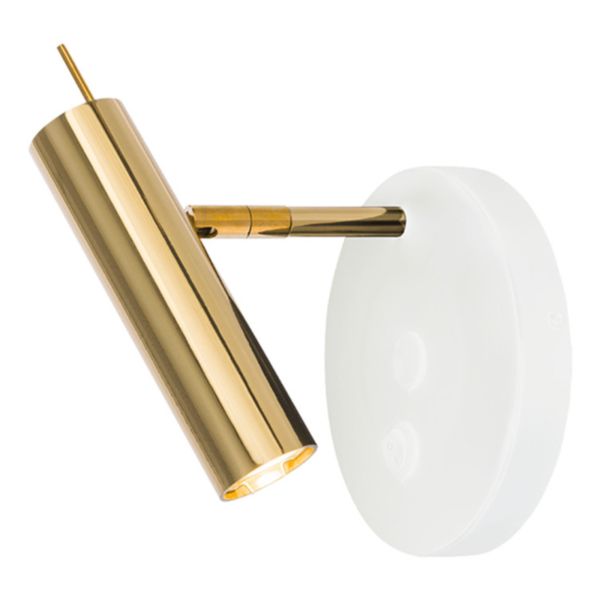 Бра Antigo 8906 Amos K Biały Mosiądz Polerowany