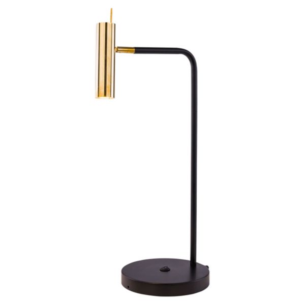 Lampa stołowa Antigo 8909 Amos G Czarny Mosiądz Polerowany