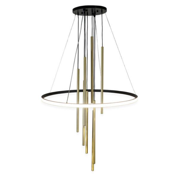 Żyrandol Antigo 8978 Luna Czarny Mosiądz Mat 3k