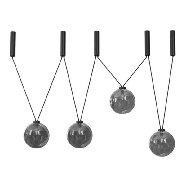 Lampa wisząca Antigo 9146 Io 4 Czarny