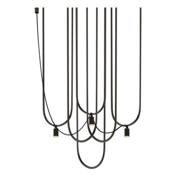 Lampa wisząca Antigo 9786 Udin Czarny Kloszczarny