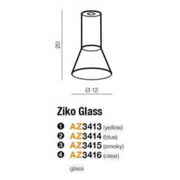 Obraz z informacjami o produkcie Azzardo AZ3414 Ziko GU10 Glass Blue