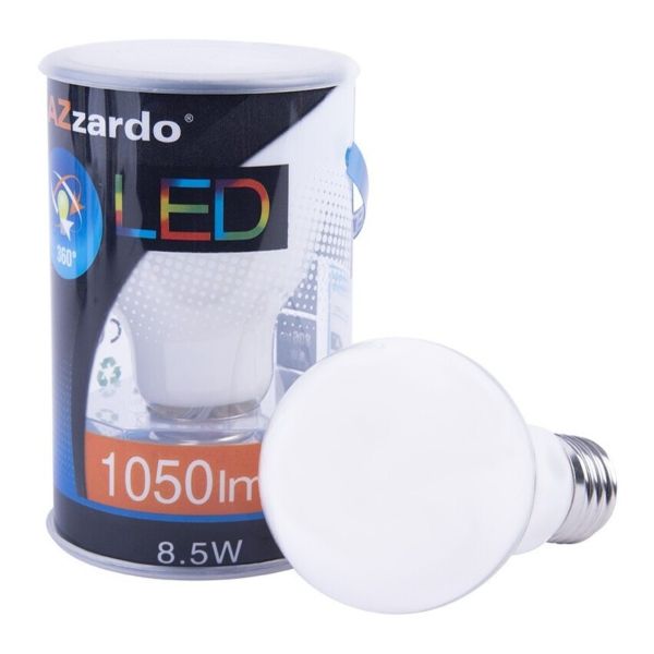 Лампа світлодіодна  сумісна з димером Azzardo AZ4020 потужністю 8.5W. Типорозмір — A60 з цоколем E27, температура кольору — 2700K