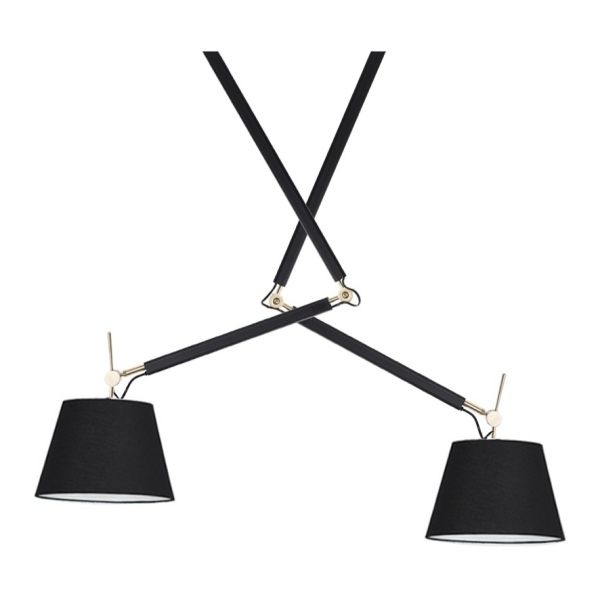 Підвісний світильник Azzardo AZ4191 + AZ2600 x 2 Zyta Pendant 2S BK/GO