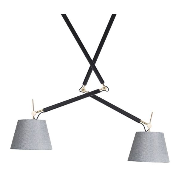 Lampa wisząca Azzardo AZ4191 + AZ2601 x 2 Zyta Pendant 2S BK/GO