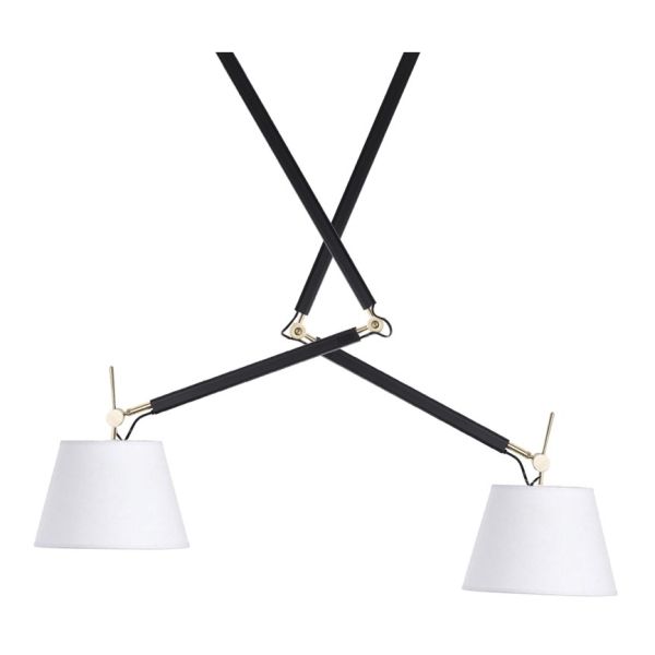 Lampa wisząca Azzardo AZ4191 + AZ2602 x 2 Zyta Pendant 2S BK/GO
