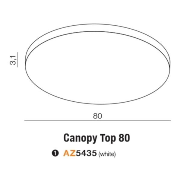 Стельова чаша  Azzardo AZ5435 CANOPY TOP 80cm WH