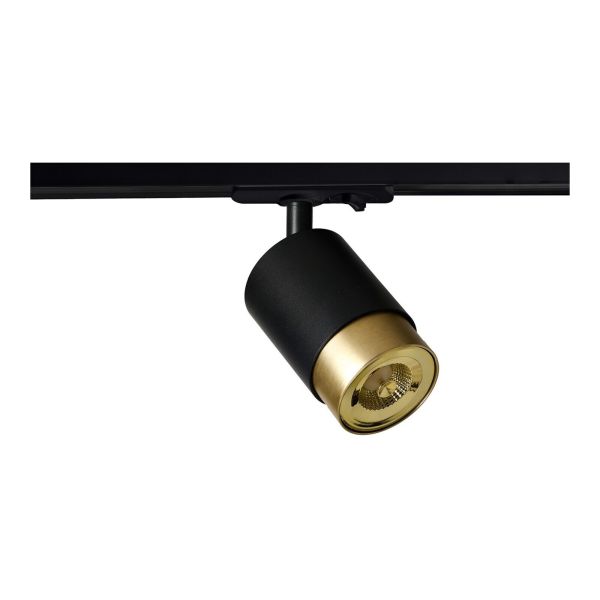 Трековий світильник Azzardo AZ6222 + AZ6228 Alia Track 1Line Base + Ring Black/Anodised Gold