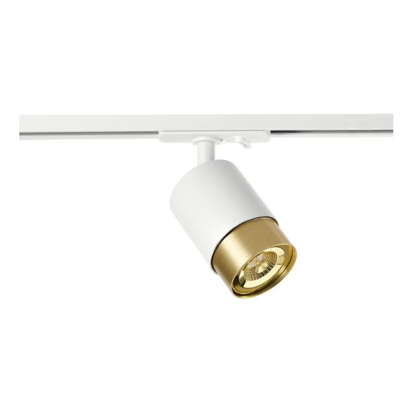 Трековий світильник Azzardo AZ6223 + AZ6228 Alia Track 1Line Base + Ring White/Anodised Gold