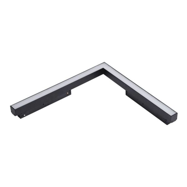 Магнітний трековий світильник Azzardo AZ6244 ALFA SAGA TRACK MAGNETIC 2LINE CORNER A 24W CCT SWITCH DIM BK