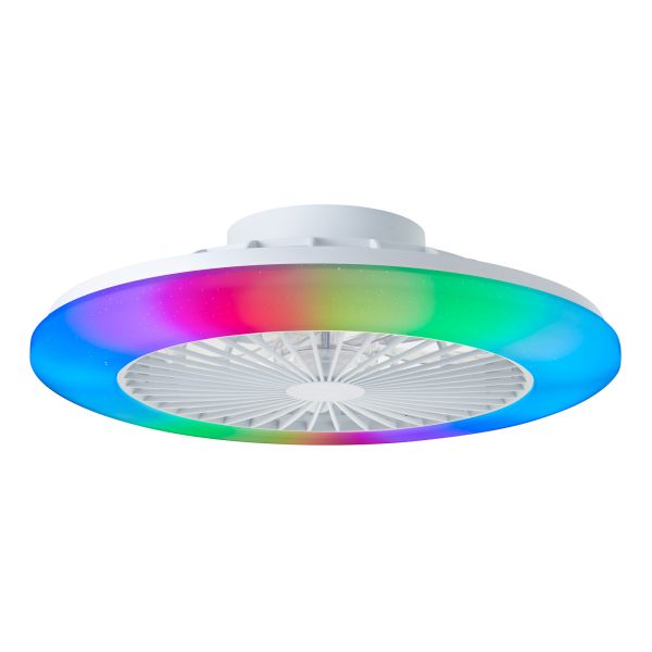 Люстра-вентилятор Brilliant G60020/05 Salerno LED/DE+VENT/40W/4700lm/CCT/DIM/ICRGB/RC