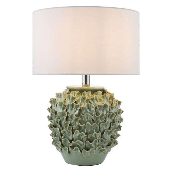 Настільна лампа Dar Lighting AIL4224-PYR142 Ailsa Ceramic Table Lamp Green With Shade