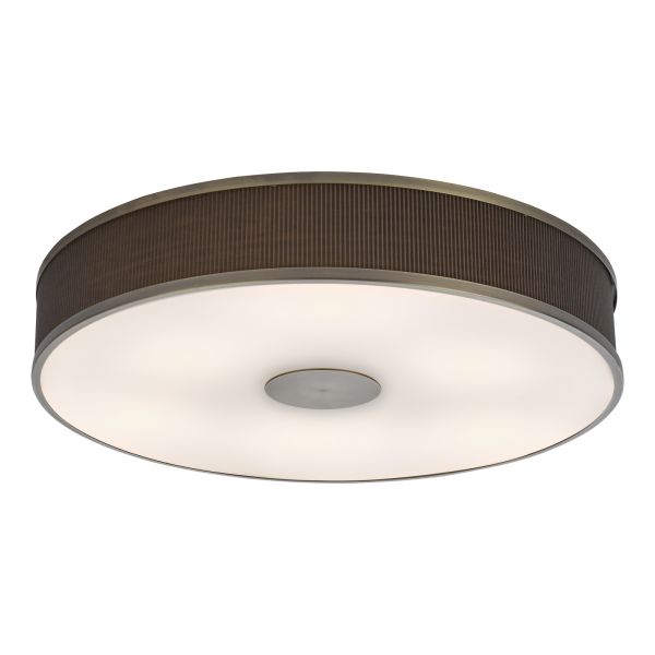 Żyrandol Dar Lighting ALV6439 Alvaro 6 Light Flush Antique Bronze With Brown Shade