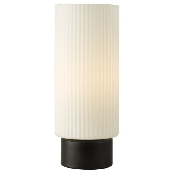 Настільна лампа Dar Lighting ANE4022 Aneska Table Lamp Matt Black and Opal Glass