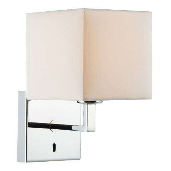 Kinkiet Dar Lighting ANV0750F + S1106 Anvil Wall Light Polished Chrome