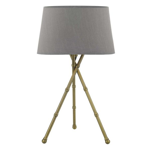 Настільна лампа Dar Lighting BAM4275 + CEZ1439 Cezanne Bamboo Tripod Table Lamp Antique Brass