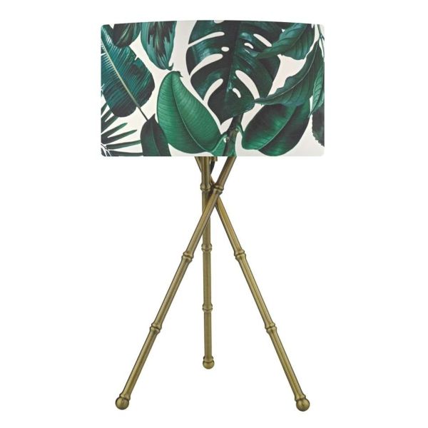 Настільна лампа Dar Lighting BAM4275 + FIL6524 Filip Bamboo Tripod Table Lamp Antique Brass