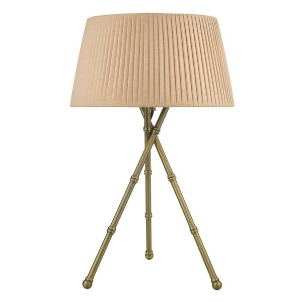 Настільна лампа Dar Lighting BAM4275 + LYZ1429 Lyzette Bamboo Tripod Table Lamp Antique Brass